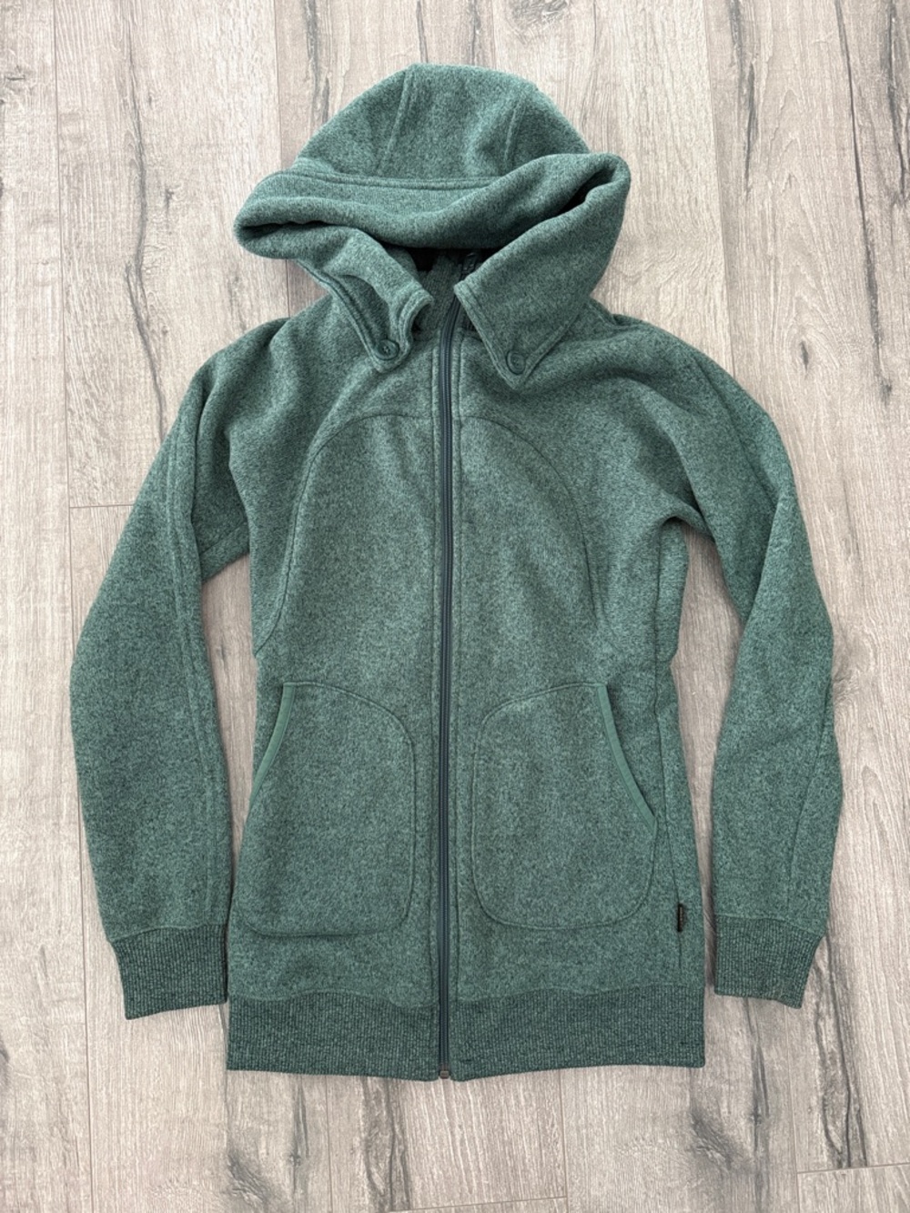 Women’s Dryride Burton Green Hooded Zip-Up Fleece